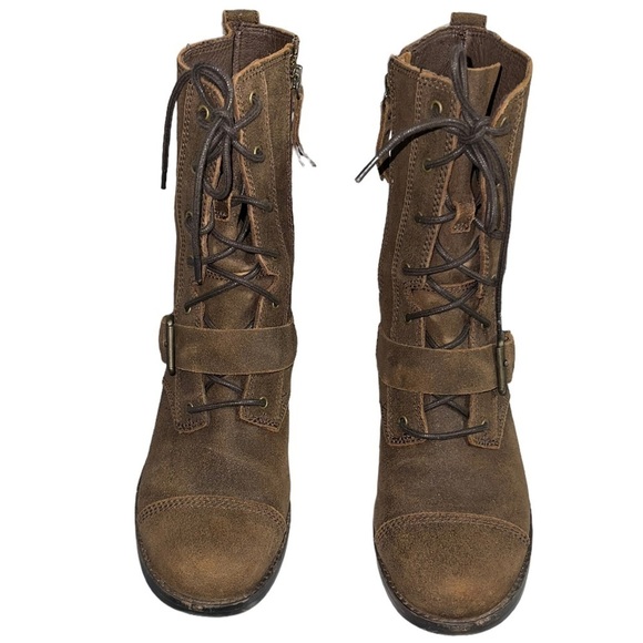 UGG Marela suede lace up combat boots in brown. Size 8 GUC - Picture 5 of 14